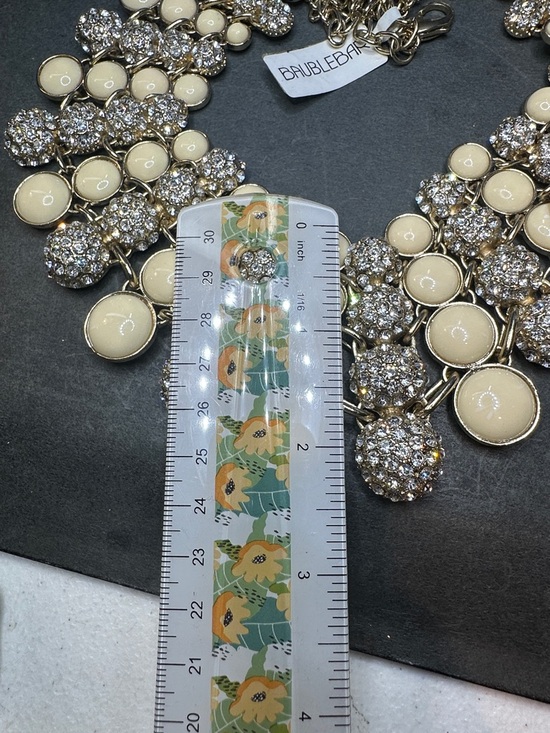 BaubleBar Cream and Silver Cluster Necklace - Picture 9 of 9